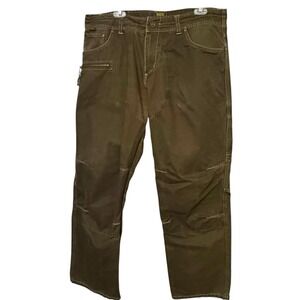 KUHL Crag Series Pants 38x30 Brown Distressed Cotton Canvas Outdoor Hiking‎